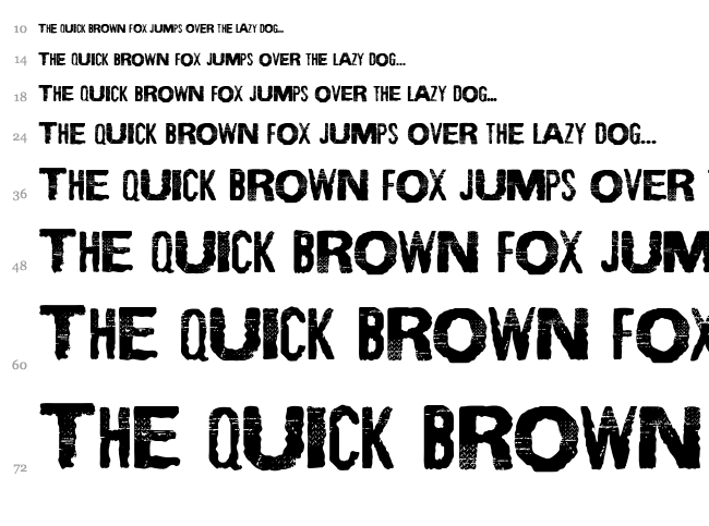 Spirit Ginger font waterfall